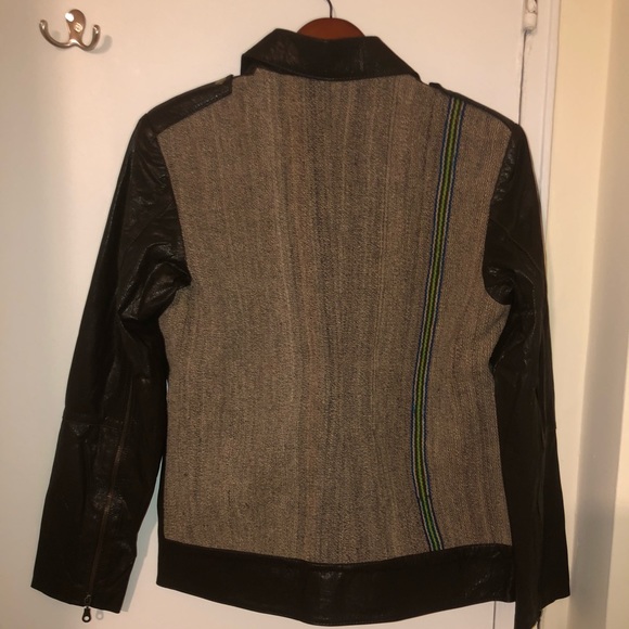 Leather@wool 1 of a kind jackets,original designs - Picture 2 of 3
